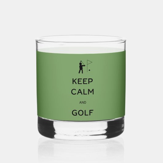 Behalt von Ruhe und Golf Whiskyglas (Vorderseite)