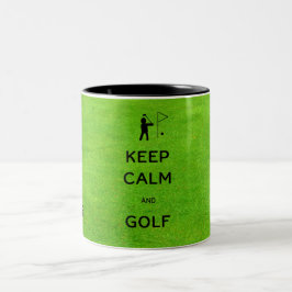 Behalt von Ruhe und Golf Zweifarbige Tasse