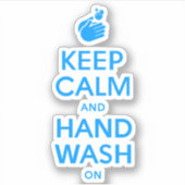Behalt von Ruhe und Handwaschmittel auf - Waschhyg Aufkleber (Vorderseite)