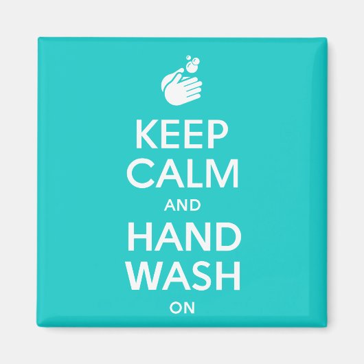 Behalt von Ruhe und Handwaschmittel auf - Waschhyg Magnet (Vorne)
