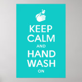 Behalt von Ruhe und Handwaschmittel auf - Waschhyg Poster (Vorne)
