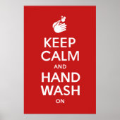 Behalt von Ruhe und Handwaschmittel auf - Waschhyg Poster (Vorne)