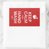 Behalt von Ruhe und Handwaschmittel auf - Waschhyg Rechteckiger Aufkleber (Tasche)