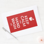 Behalt von Ruhe und Handwaschmittel auf - Waschhyg Rechteckiger Aufkleber (Umschlag)