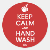 Behalt von Ruhe und Handwaschmittel auf - Waschhyg Runder Aufkleber (Vorderseite)