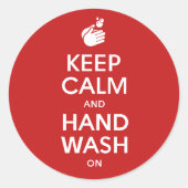 Behalt von Ruhe und Handwaschmittel auf - Waschhyg Runder Aufkleber (Vorderseite)