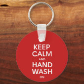Behalt von Ruhe und Handwaschmittel auf - Waschhyg Schlüsselanhänger (Vorderseite)