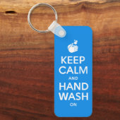 Behalt von Ruhe und Handwaschmittel auf - Waschhyg Schlüsselanhänger (Vorderseite)