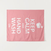 Behalt von Ruhe und Handwaschmittel auf - Waschhyg Wandteppich (Vorderseite (Horizontal))