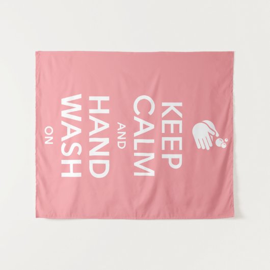 Behalt von Ruhe und Handwaschmittel auf - Waschhyg Wandteppich (Vorderseite (Horizontal))
