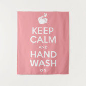 Behalt von Ruhe und Handwaschmittel auf - Waschhyg Wandteppich (Vorderseite)