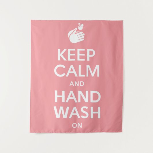 Behalt von Ruhe und Handwaschmittel auf - Waschhyg Wandteppich (Vorderseite)
