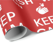 Behalt von Ruhe und Handwaschmittel - Coronavirus  Geschenkpapier (Rolleneckpunkt)