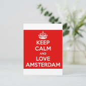 Behalt von Ruhe und Liebe Amsterdam Postkarte (Stehend Vorderseite)