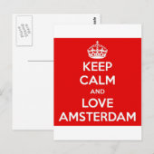 Behalt von Ruhe und Liebe Amsterdam Postkarte (Vorne/Hinten)