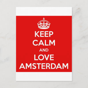 Behalt von Ruhe und Liebe Amsterdam Postkarte