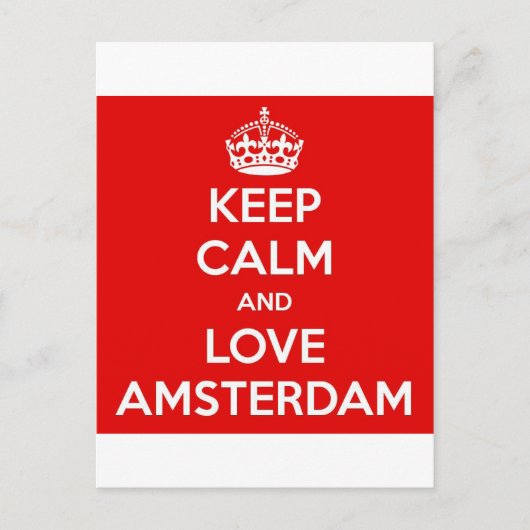 Behalt von Ruhe und Liebe Amsterdam Postkarte (Vorderseite)