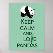 Behalt von Ruhe und Liebe Pandas Fine Art Print in Poster (Vorne)