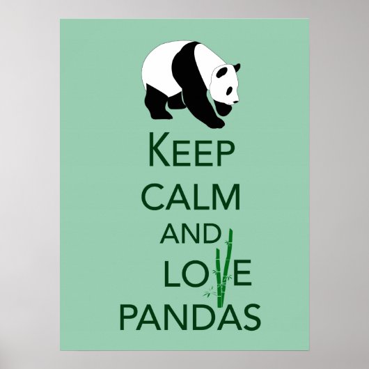 Behalt von Ruhe und Liebe Pandas Fine Art Print in Poster (Vorne)