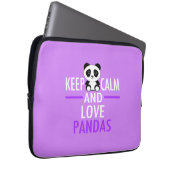 Behalt von Ruhe und Liebe Pandas Laptopschutzhülle (Vorne Rechts)