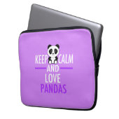 Behalt von Ruhe und Liebe Pandas Laptopschutzhülle (Vorderseite Links)