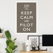 Behalt von Ruhe und Pilot auf Steampunk startbar - Poster (Heimbüro)