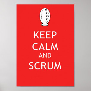 Behalt von Ruhe und Scrum Poster
