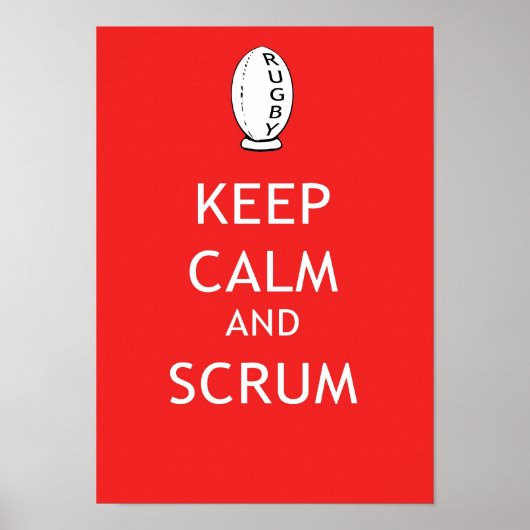 Behalt von Ruhe und Scrum Poster (Vorne)