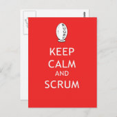Behalt von Ruhe und Scrum Postkarte (Vorne/Hinten)