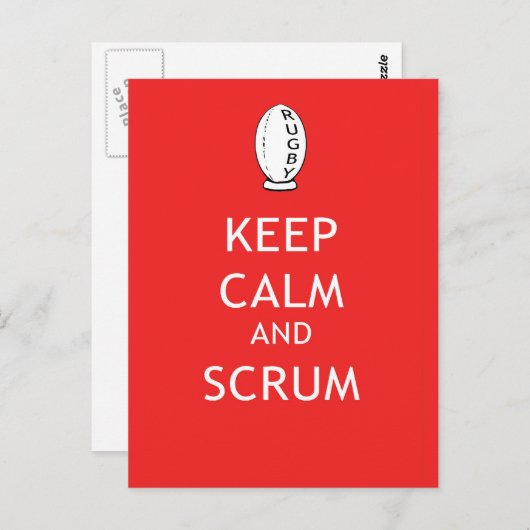 Behalt von Ruhe und Scrum Postkarte (Vorne/Hinten)