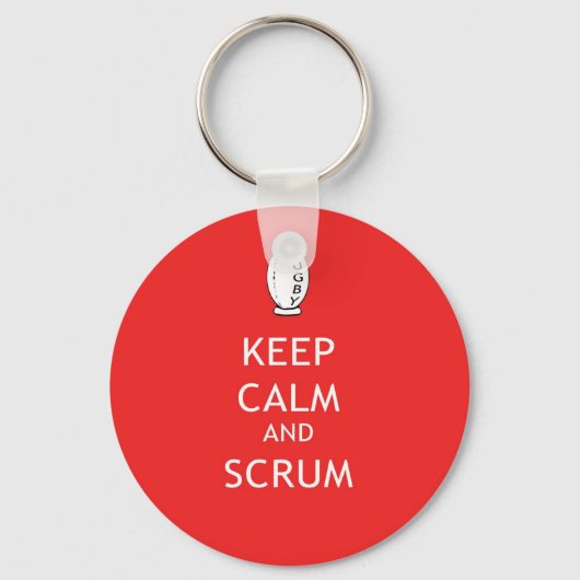 Behalt von Ruhe und Scrum Schlüsselanhänger (Vorderseite)