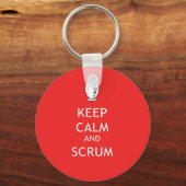 Behalt von Ruhe und Scrum Schlüsselanhänger (Vorderseite)