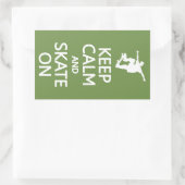 Behalt von Ruhe und Skate auf Farbaufklebern Rechteckiger Aufkleber (Tasche)