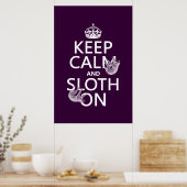Behalt von Ruhe und Sloth On Poster (Küche)