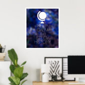 Behalt von Ruhe und Studiengeschichte Poster (Heimbüro)