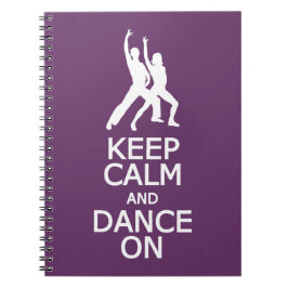 Behalt von Ruhe und Tanz auf einem benutzerdefinie Notizblock