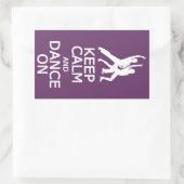 Behalt von Ruhe und Tanz auf Farbaufklebern Rechteckiger Aufkleber (Tasche)