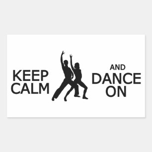 Behalt von Ruhe und Tanz auf Farbaufklebern Rechteckiger Aufkleber