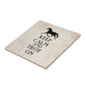 Behalt von Ruhe und Trot auf Pferden Fliese (Seite)