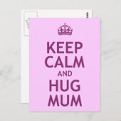 Behalt von Ruhe und Umarmung Postkarte (Vorne/Hinten)