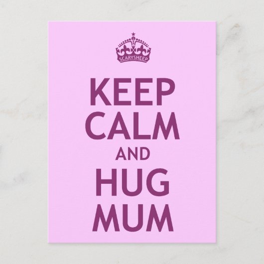 Behalt von Ruhe und Umarmung Postkarte (Vorderseite)