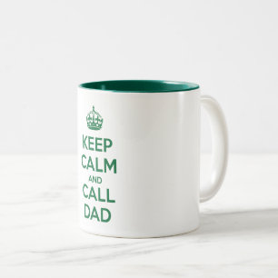 Behalt von Ruhe und Vater Zweifarbige Tasse