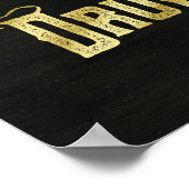 Behalt von Trommel und Trommel auf Gold Grunge Typ Poster (Ecke)