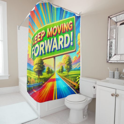 Behalt vorwärts duschvorhang (Beispiel)