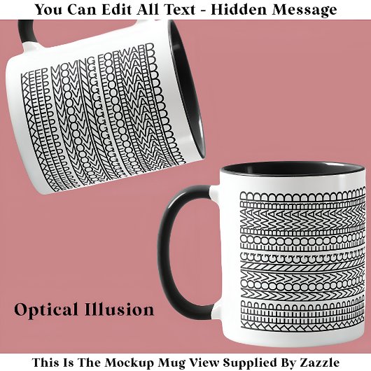 Behalt Vorwärtsbewegen versteckter Meldung 128BW Z Tasse