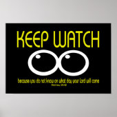 BEHALT WATCH - Matthew 24:42 Poster (Vorne)