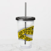 Behalt weg bleibe nicht überschreiten Polizei Band Acryltrinkbecher (Rechts)