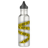 Behalt weg bleibe nicht überschreiten Polizei Band Edelstahlflasche (Links)