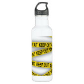 Behalt weg bleibe nicht überschreiten Polizei Band Edelstahlflasche (Vorderseite)