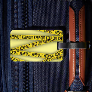 Behalt weg bleibe nicht überschreiten Polizei Band Gepäckanhänger
